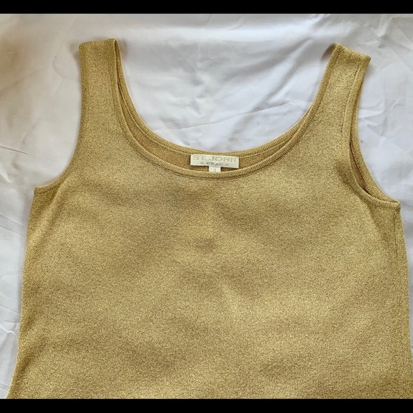 St. John Basics Sleeveless Knit Top, Sz M - Picture 2 of 5